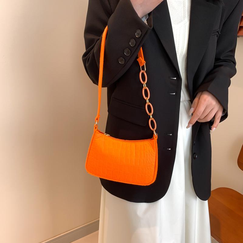 Lady Felt Armpit Design Luxury Tote Released Fashion Ladies Handbag Under Crescent Small Square Bag