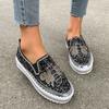 New fashion single shoes women's platform metal sequins large size casual women's single shoes