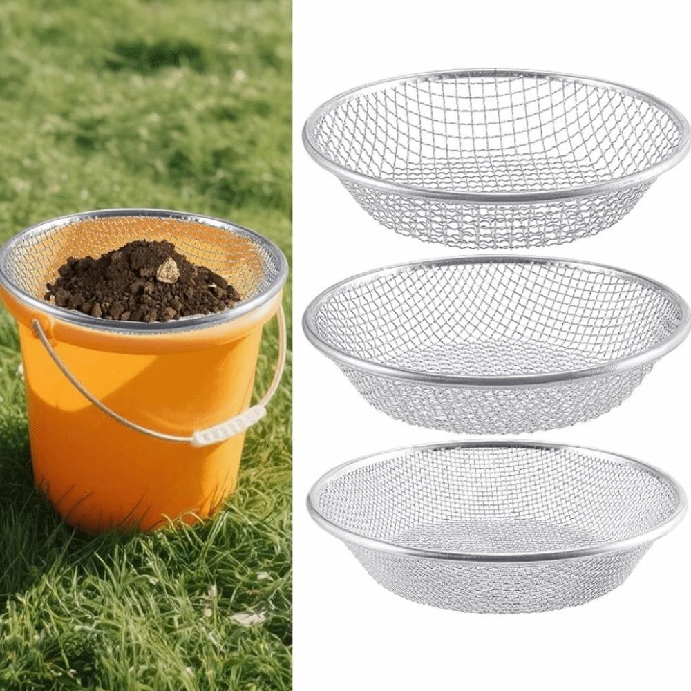Round Metal Soil Sieve 4/6/8 MM Gardening Sand Sieve Filtration Tool Compost Sieve Tool  Flower Bed