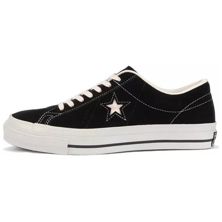 Converse One Star J Vtg Comfortable Slip Resistant Durable Low Top Skate Shoes Men Sneaker Black White 35200330