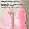 Scrubber Bath Mat With Suction Cup Anti-slip Back Foot Scrubber For Home Travel