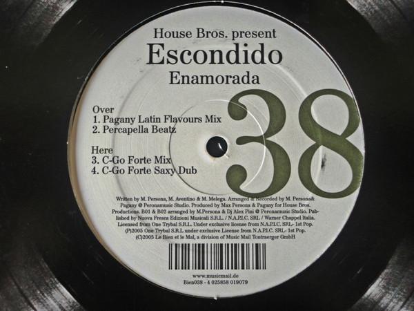 

12inch Record HOUSE BROS., ESCONDIDO - Enamorada BIEN038 Le Bien Et Le M 2005 Germany Dance & Electronica Used