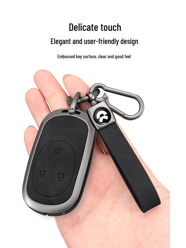 Genuine Leather Car Key Case for Nio ET5, ES6, ET5T, ET7, ES8, EC6, ES7, EC7 (2023 Model)