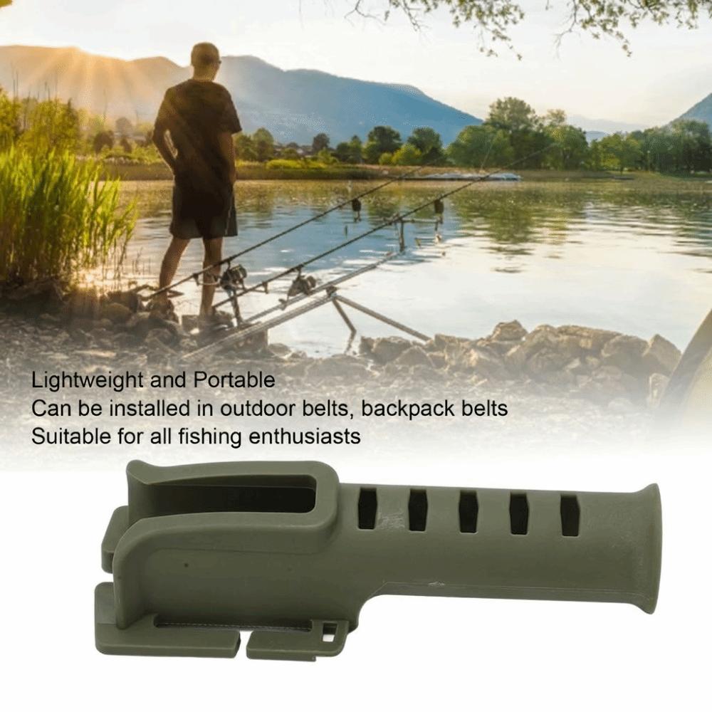 

2PCS 20cm Length Fishing Rod Belt Holder OD 35mm Belt Fishing Rod Holder Outdoor Fishing зелений