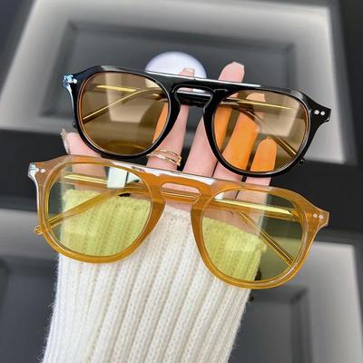 Óculos de Sol Quadrados Estilosos Femininos Masculinos Óculos de Moda Retrô Clássico Casual Feminino Masculino