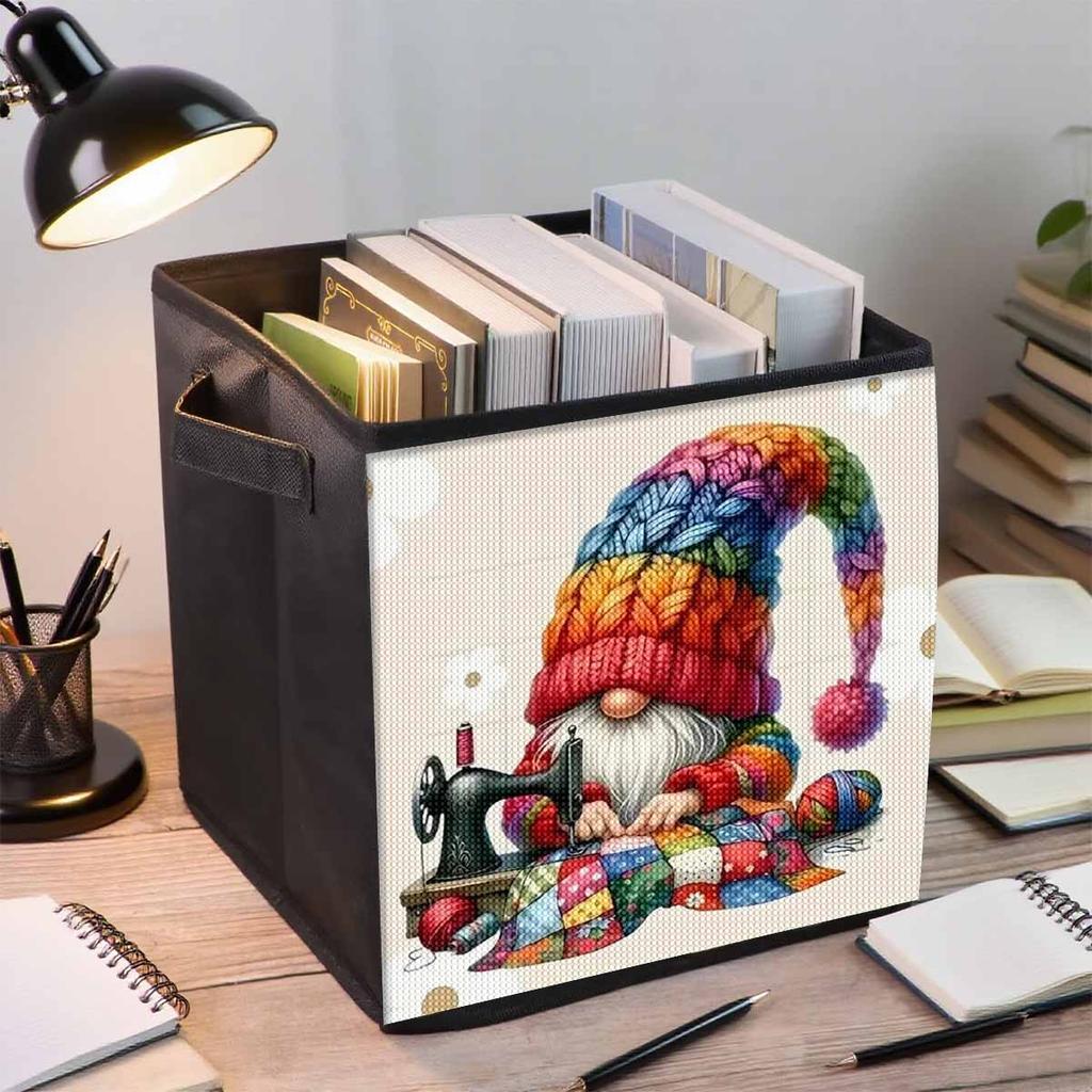 A Dwarf Sewing Clothes 5D Diamond Painting Storage Basket Full Round Drill Mosaic Diamond Embroidery Cross Stitch Kits Home Decor Home Decor