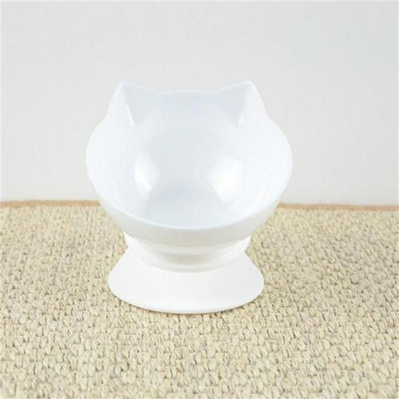 Cat Bowl Transparent Double Bowl Cat Food Bowl Water Bowl Basin Bowl Rack Dog Bowl Dog Food Basin Oblique Mouth Spine