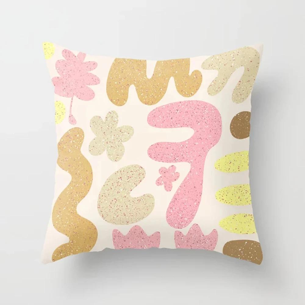 Decorative Pillowcase with Colorful Geometric Print, Desk Ornaments, Pillowcase for the Home, Living Room