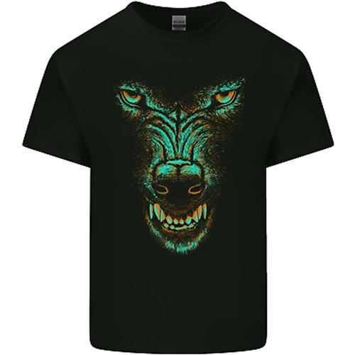 Scary Wolf Face Werewolf Horror Halloween Unisexs Cotton TShirt Tee Top S