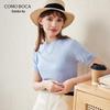 Komun Boca Women's Fine Wool Short-Sleeve Knit Sweater