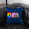 Funny Rainbow Cat Pillow Case Fashion Square Pillowcase Bedroom Sofa Room Ins Decoration Leisure