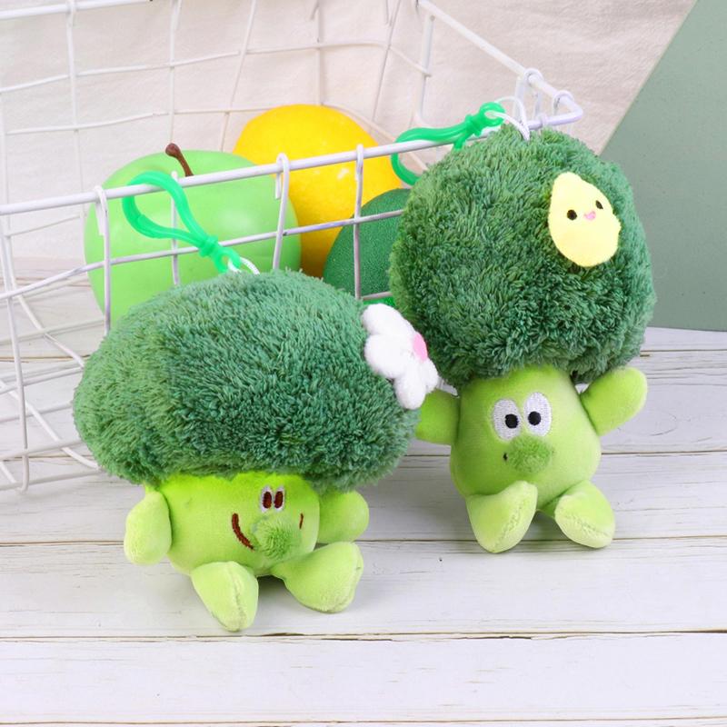 Cute Vegetable Broccoli Plush Stuffed Doll Cauliflower Soft Plush Toy Couple Keychain Bag Pendant Kid Gift