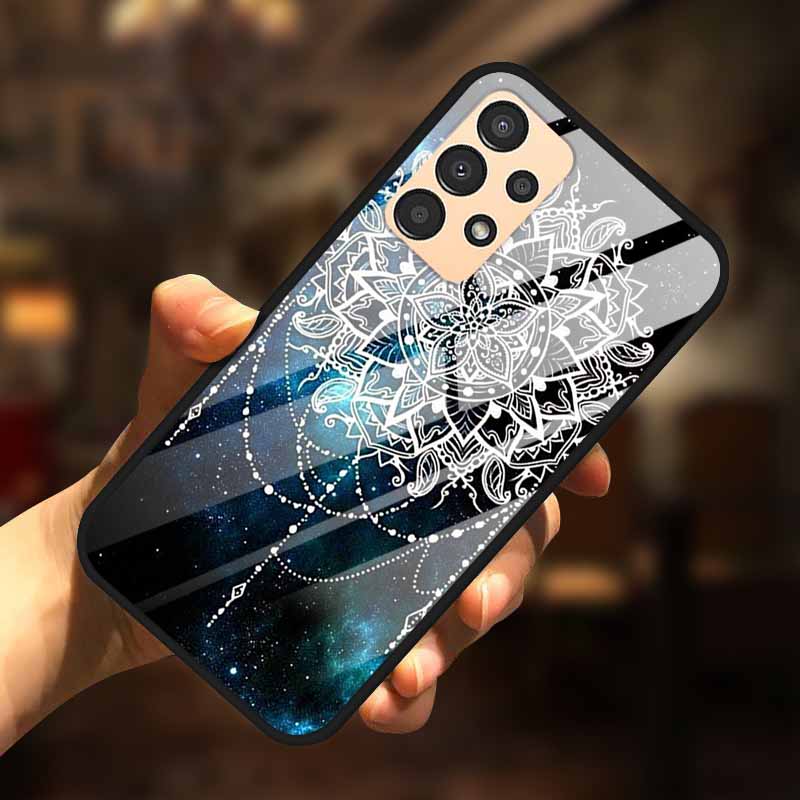 For Samsung A13 Case A23 A52 A72 4G M52 A52S 5G Luxury Tempered Glass Hard Back Cover for Samsung Galaxy A13 4G Phone Cases Capa