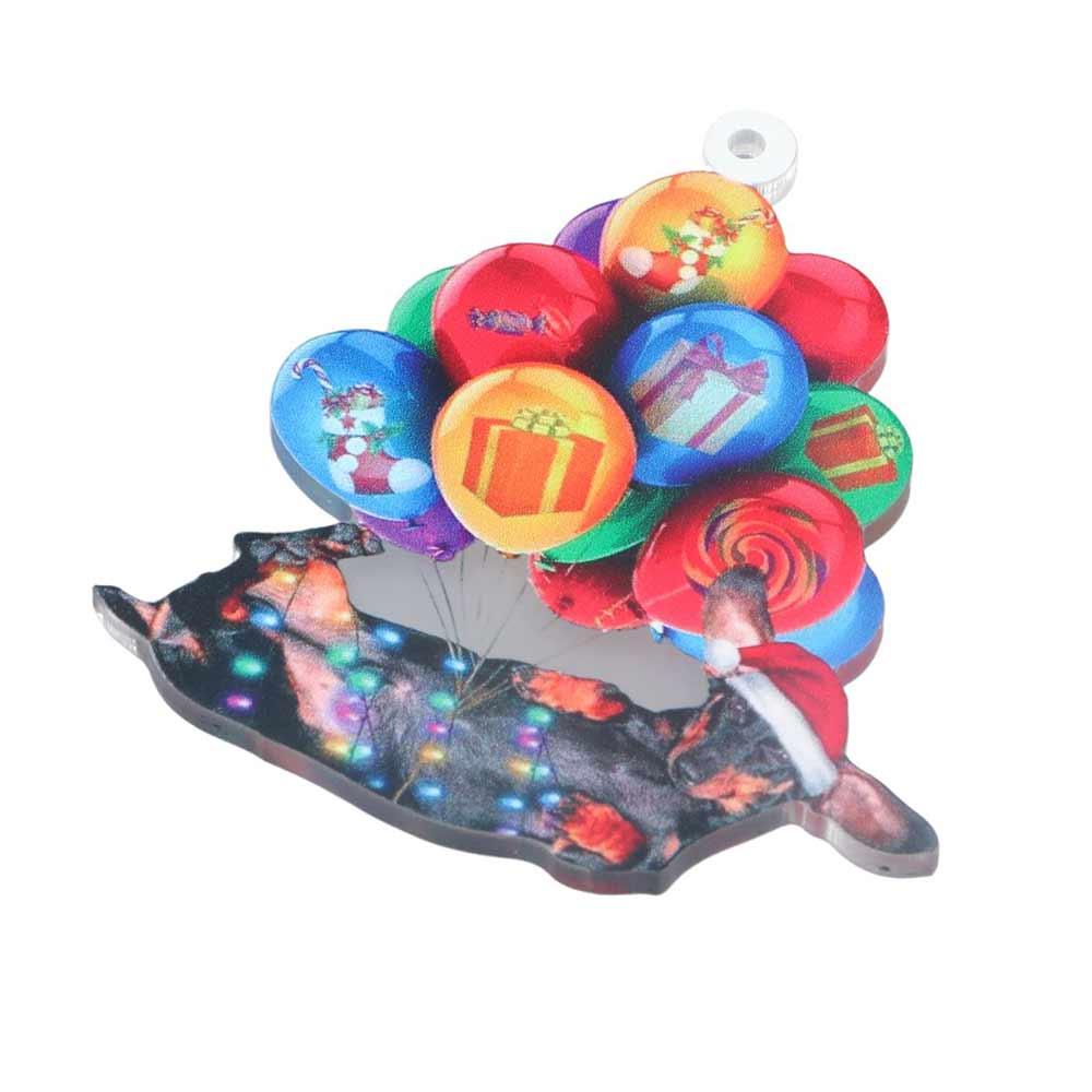 Merry Christmas Christmas Hanger Oranments 2D Acrylic Christmas Dog Pendants New Year