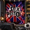 Wandbehang Tapisserie Sex Pistols Druck Stoff für Wohnzimmer Schlafzimmer Heimdekoration