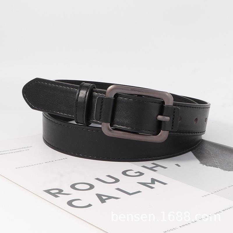 

Крутые Дерзкие Черные Джинсовые Ремни Студенческий Пояс Регулируемая Длина Взрослый Молодой чёрный