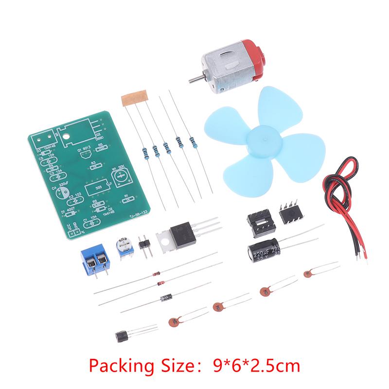 Ne555 Diy Electric Fan Kit Dc 4.5V Motor Pulse Width Speed Controller Kit Diy Electronic Soldering Practice Electronics Training
