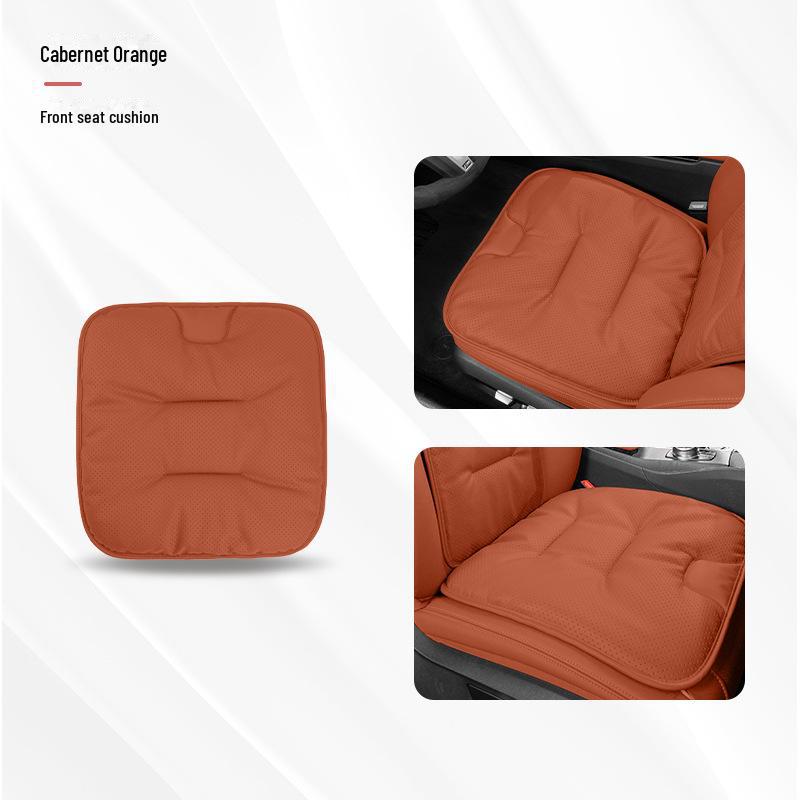 Universal Ventilated Nappa Leather Car Seat Cushions - Four Seasons, Breathable, High-Grade, Perforated Design for All Models.
