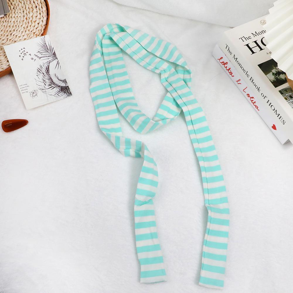 2024 Women Harajuku Cotton Scarves Y2k Black Grey Stripe Long Scarves 180cm Thin Long Decorative Neckerchief Fashion Streetwear