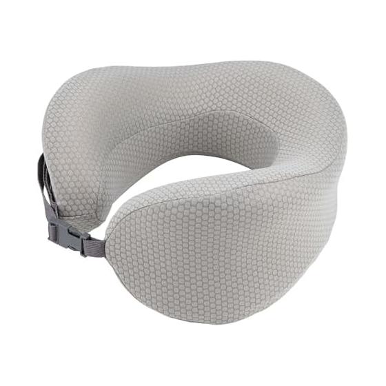 MCO Memory Foam Neck Pillow Quick Dry Travel Airplane Gray Z0298