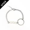 Glory_Arden [Unisex] Pearl + Circle Surgical Steel Bracelet / Ghmb-197