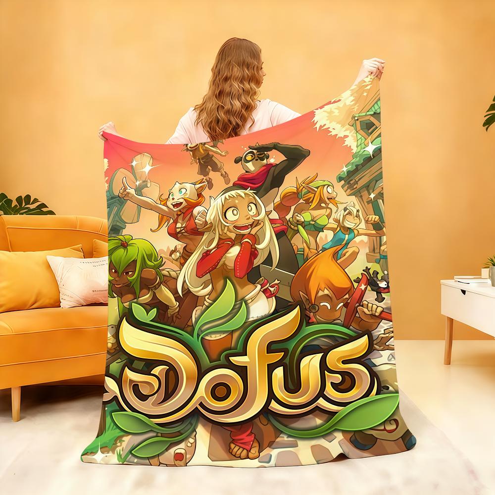 Classic Game D DOFUS ES play cycle system Blanket For Soft Throw Blanket for Picnic Bed Sofa Home Bedroom Cozy Warm Comfortable