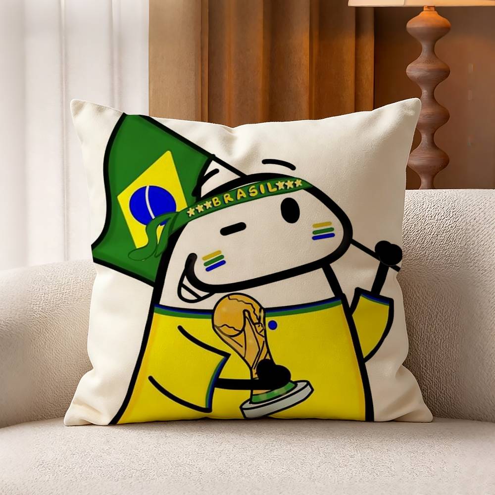 BBrazil FFlag Cotton Linen Square Pillow Covers Home Decor Gifts