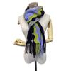HERMES Geometric motif cashmere Scarf multicolor cashmere unisex Used