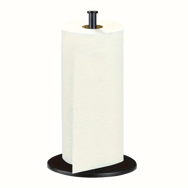 Küchenrollenhalter aus Edelstahl mit beschwertem Boden - Hochbelastbarer Arbeitsplatten-Organizer, Platzsparendes Design für Papierhandtücher