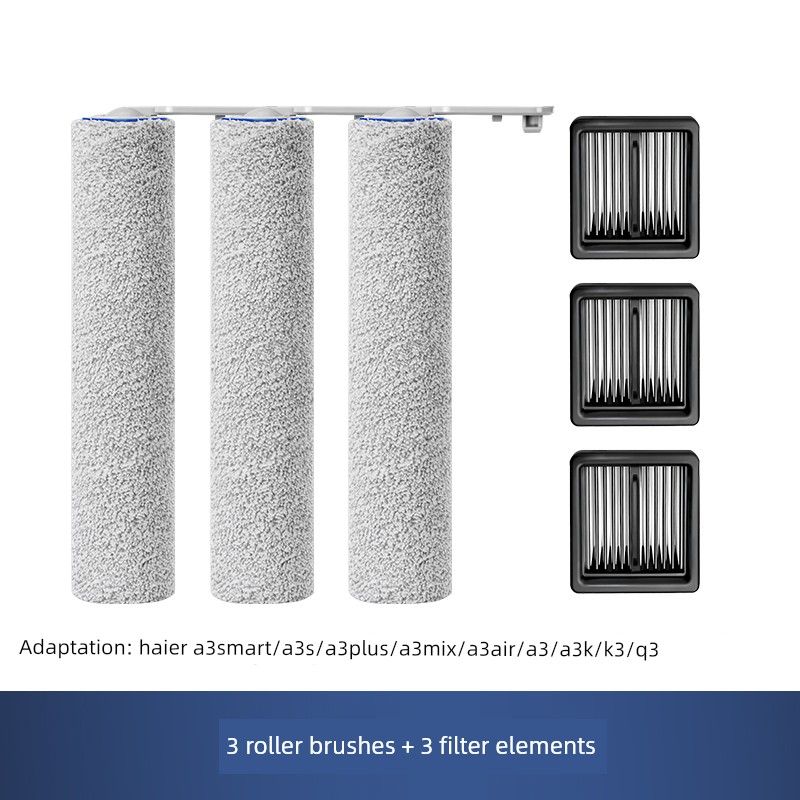 Suitable for Haier Floor Washing Machine Accessories A3 Air/Smart/S/K/Mix Roller Brush Filter Element Consumables Cleaning Fluid
