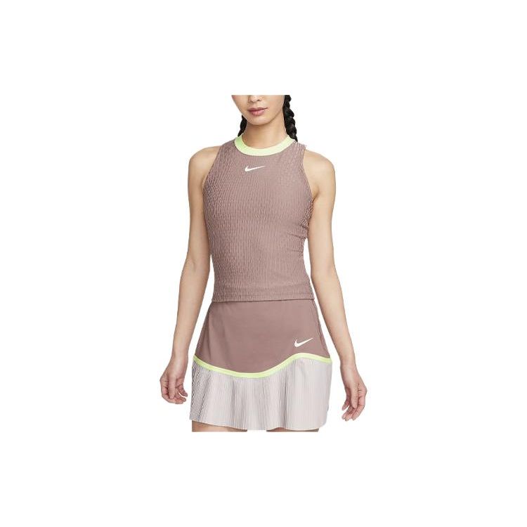 

Nike Logo Color Block Round Neck Vest Women Tops Smoky-Purple FD5636-208
