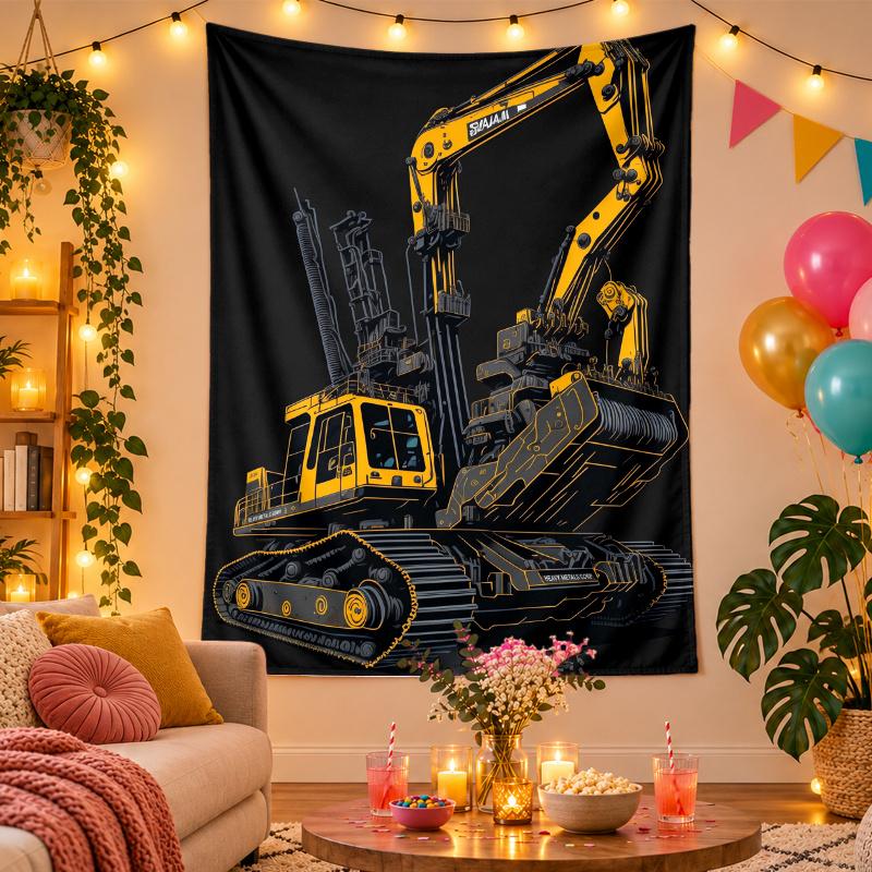 Polyester Wall Tapestry with Komatsu Design, Decorative Hanging for Bedroom Living Room Dorm