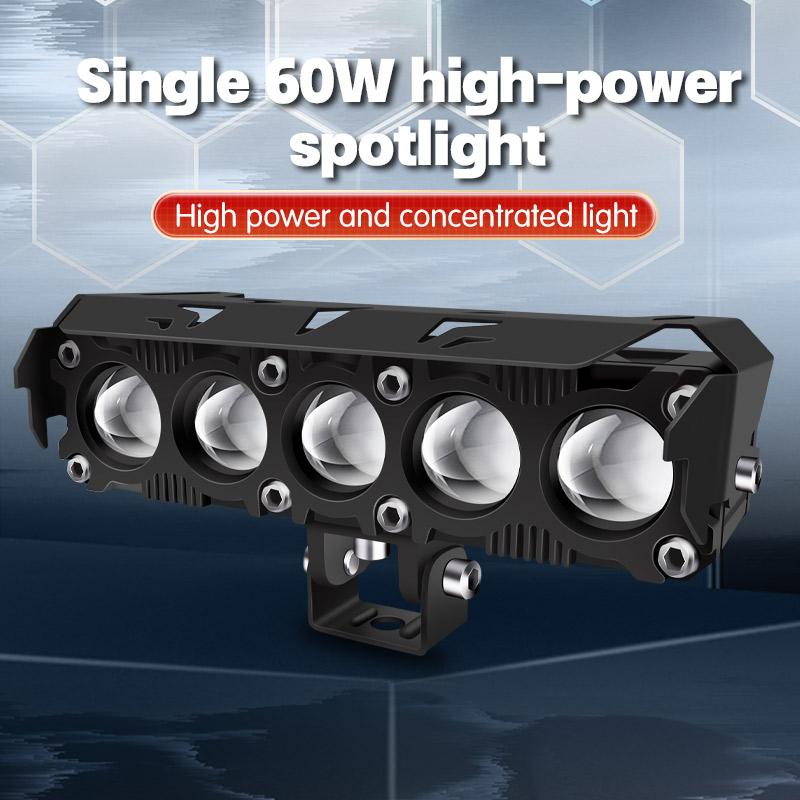 5-Linsen-Motorrad-LED-Scheinwerfer, zweifarbig, Fern-/Abblendlicht, Nebelscheinwerfer mit Lüfter für PKW, LKW, SUV, UTV, 12 V, 24 V, Mini-Linsen-Scheinwerfer, Fahrlichter