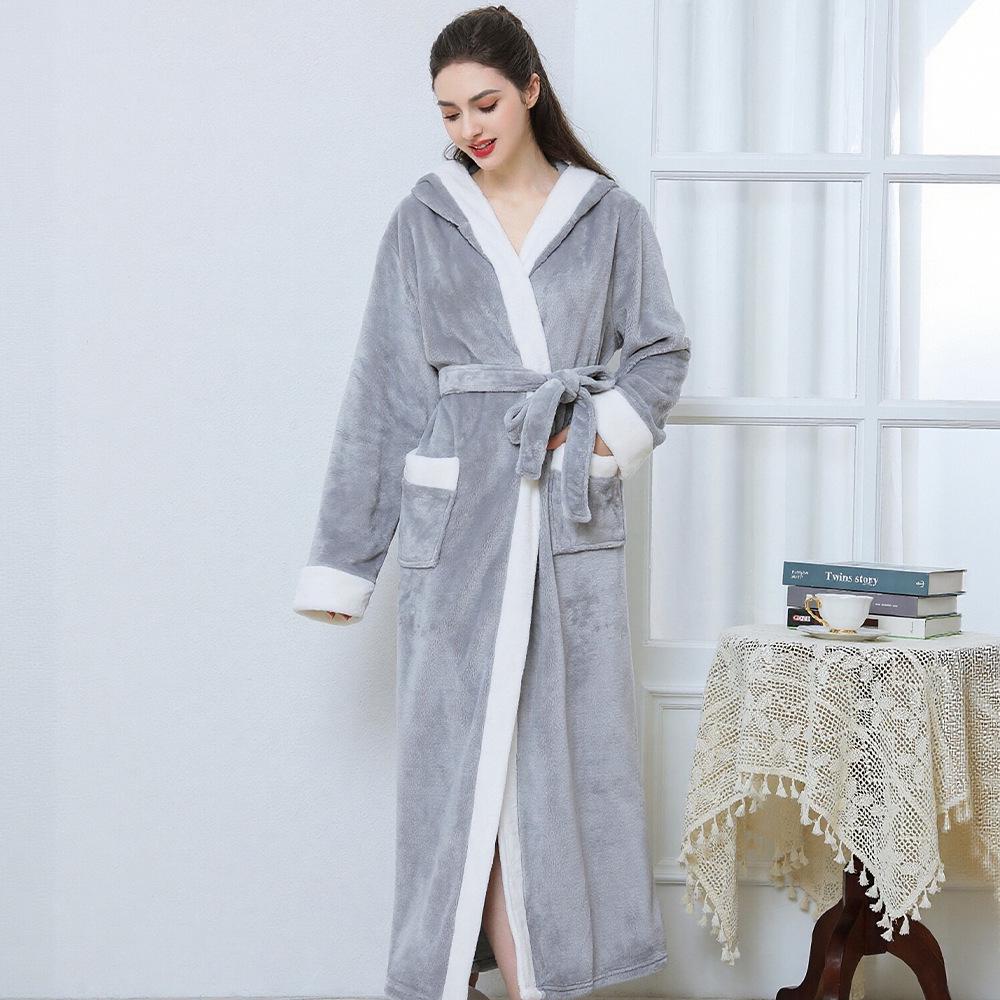 Autumn/Winter Ladies Long Nightdress - Cross-Border Fashion