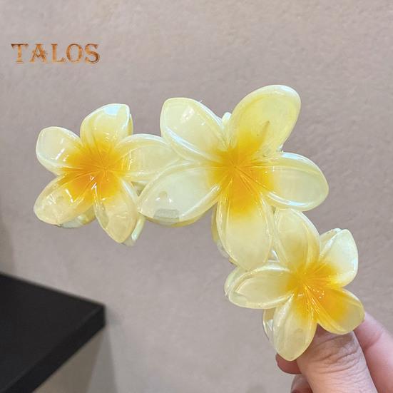 Flower Shape Hair Claw Strong Grip Anti-slip Hair Clip Shower Back Head Hair Clip Vacation Hair Accessories