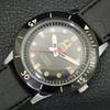 VINTAGE TITUS HAND-WINDING SWISS MENS TURNABLE BEZEL BLACK DIAL WATCH A700246-5 R202-a700246