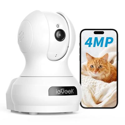 Pet Camera 4 Megapixels 2.4GHz 5GHz Compatible ieGeek Monitoring 360 PTZ Function Ultra Wide Angle Automatic Tracking Remote Control 24-Hour Recording