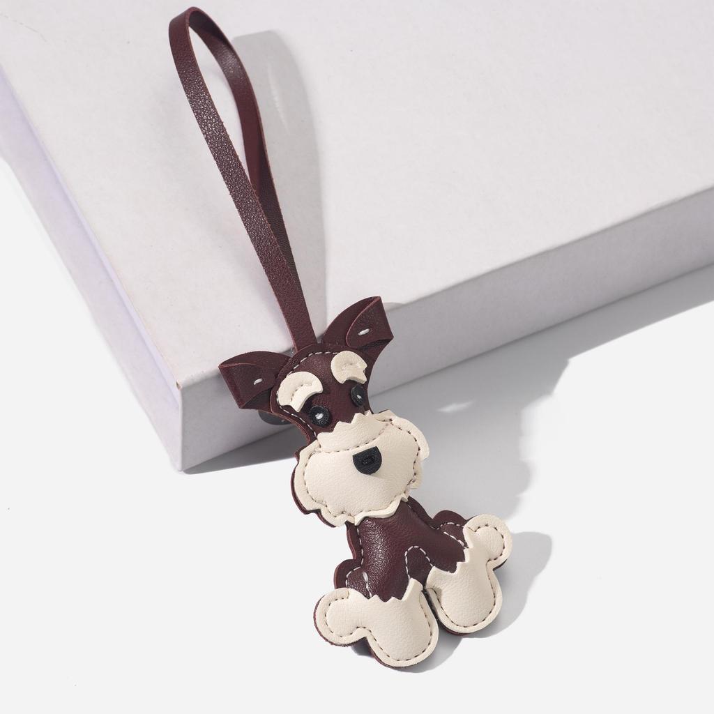 Schnauzer Puppy Cartoon Keychain - Creative Dog Pendant and Bag Accessory