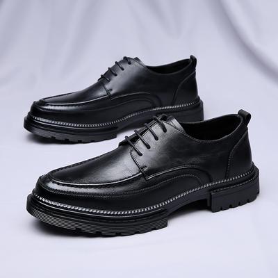 Men Leather Shoes Outdoor Driving Men Shoe Mens Oxfords Dress Shoes Lace Up Office Pattern Business Flats Shoes Men