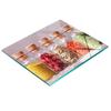 Glass Kitchen Serving Board with Colorful Spices Graphic 60X52 Cm