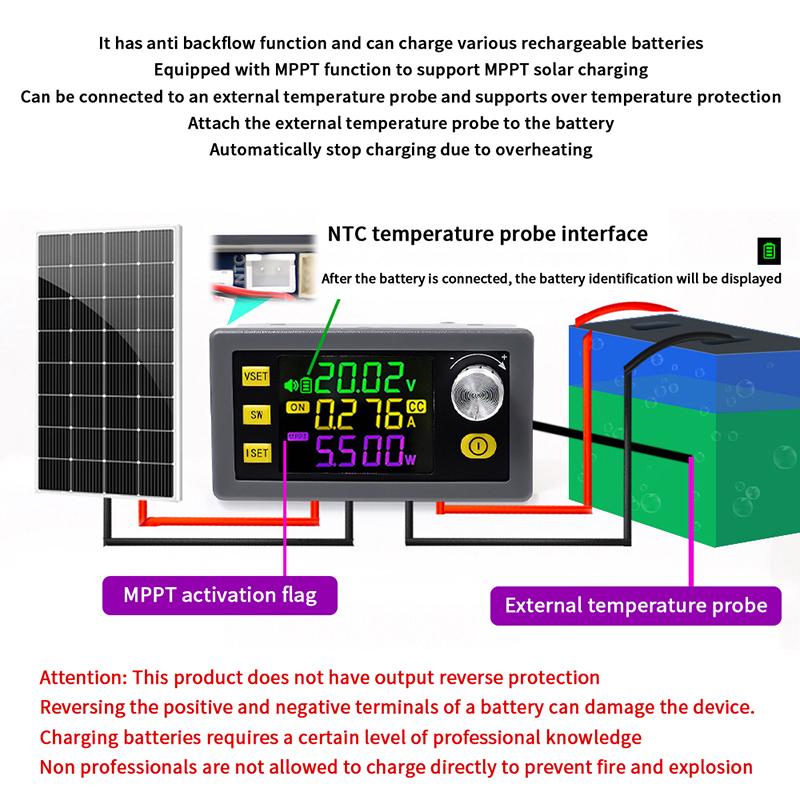 Sk60 DC Aufwärtswandler CNC Einstellbares Geregeltes Labornetzteil Konstante Spannung Strom Solarlademodul