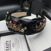 Light Luxury Women's Colorful Wide-Brimmed Headband - Fashionable and Versatile for a Sleek Look and White Hair Coverage