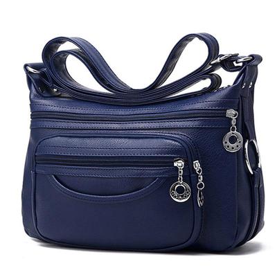 Lässige Mama Bag Damen-Umhängetasche aus weichem, gewaschenem PU-Leder