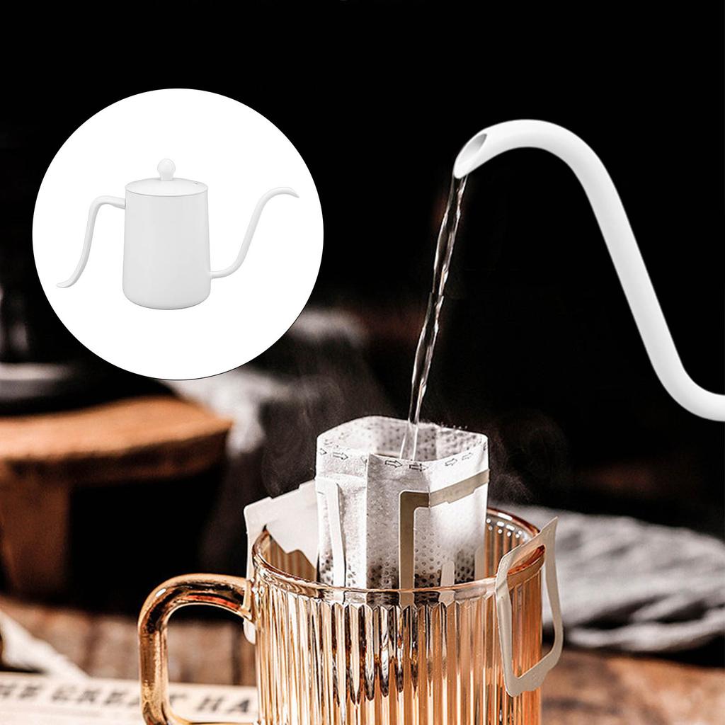 Spout Coffee Pot Professional 600ml Capacity Stainless Steel Gooseneck Coffee Kettle for Home Travel