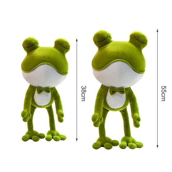 Bambola di Peluche Cartone Animato Delicata sulla Pelle Stile Elegante Colorata Rana Verde Bambola di Peluche Festa Camera da Letto Regali Per Decorazione Domestica