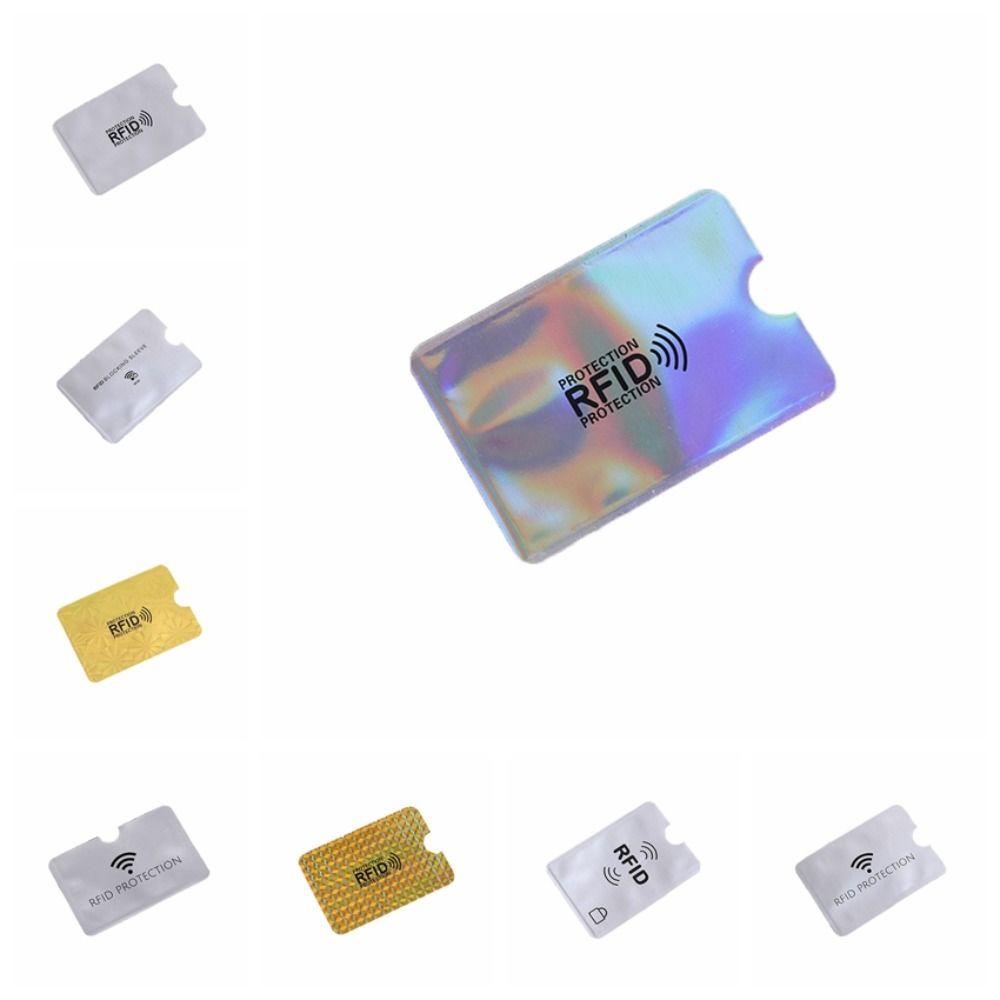 10pcs Reader Lock NFC Blocking Case Aluminium Foil ID Card Box Anti RFID Card Holder  Female/Male