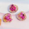 10pcs Kawaii Resin Mixed Transparent Colored Stone Shells Flat Back Cabochon Crafts Clothing DIY Scrapbooking Accessories G80