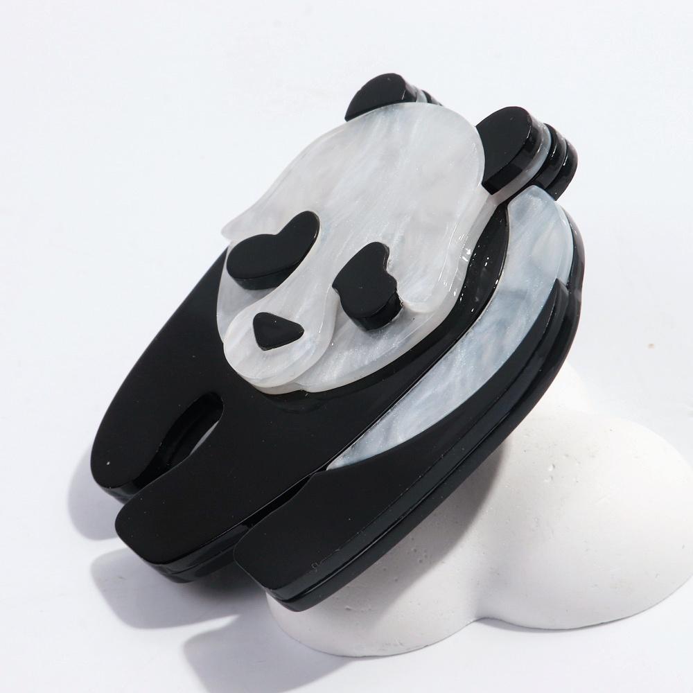 Trendy Lovely Big Panda Acrylic Brooch Pins for Women Minimalist Cute Animals Large Brooch Badges Bag Decorations Gifts