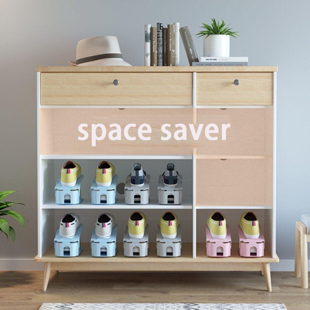Double Layer Shoe Slots Organizer Adjustable Shoe Stacker High Quality Shoe Rack