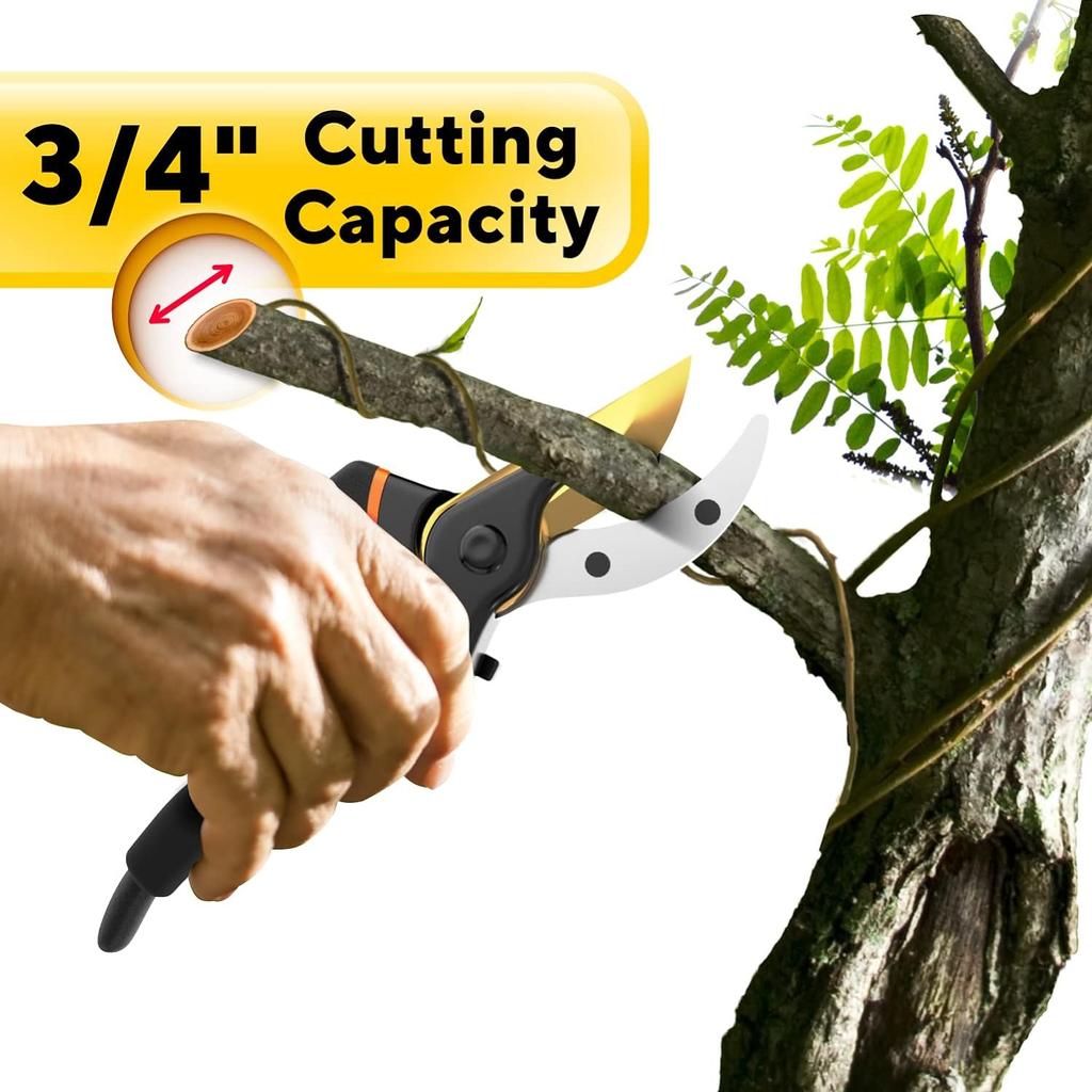 Bypass Pruning Shears, Gardening Scissors, Super Sharp Premium Garden Shears, Pruning Shears For Gardening, Garden Hedge Clippers Handheld Pruners